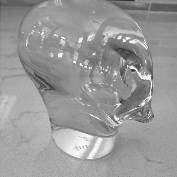 SIGNED SPODE HW CRYSTAL GLASS 3" BIRD HEAD FIGURINE PAPERWEIGHT - Picture 3 of 9